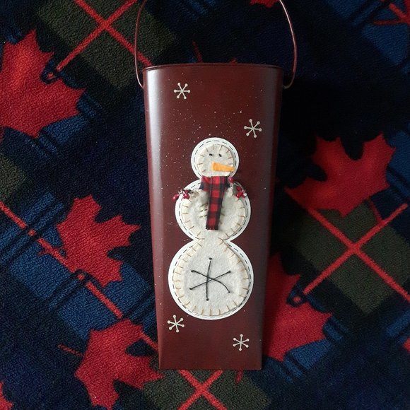 🌸 3 for $20 🌸 Snowman Metal Hanging Decor - Picture 1 of 4